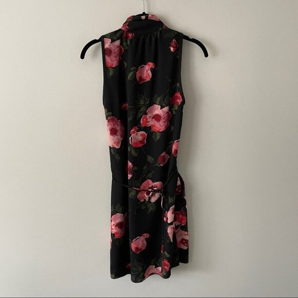 ARITZIA Wilfred Sabine Black Floral Babydoll Dress Womens XXS - Picture 7 of 7